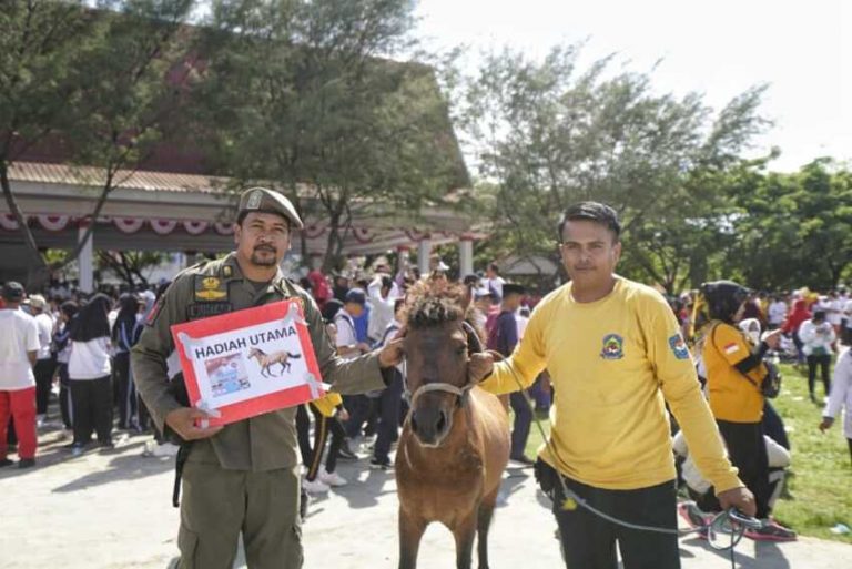 Satpol PP Jeneponto Raih Hadiah Kuda dari Gubernur pada Jalan Santai Anti Mager